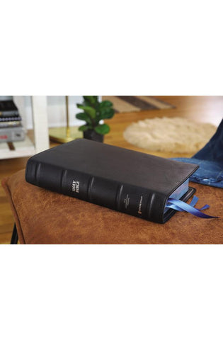 Image of NIV, Thompson Chain-Reference Bible, Premium Goatskin Leather, Black, Premier Collection, Black Letter, Art Gilded Edges, Comfort Print