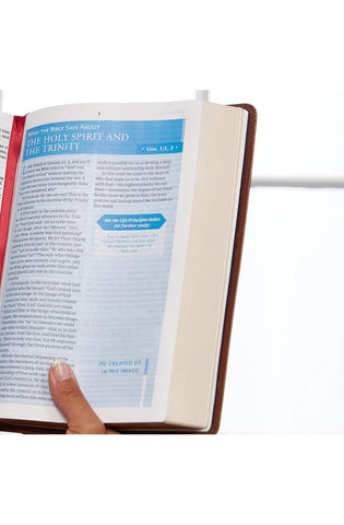 Image of NIV, Charles F. Stanley Life Principles Bible, 2nd Edition, Leathersoft, Blue, Comfort Print: Growing in Knowledge and Understanding of God Through His Word