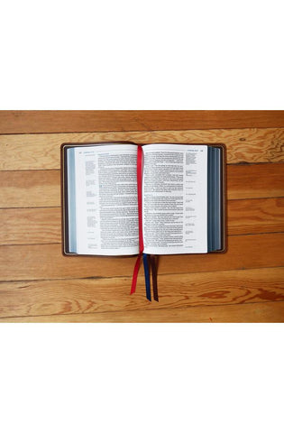 Image of NIV, Wide Margin Side Column Reference Bible, Premium Goatskin Leather, Brown, Premier Collection, Black Letter, Art Gilded Edges, Comfort Print