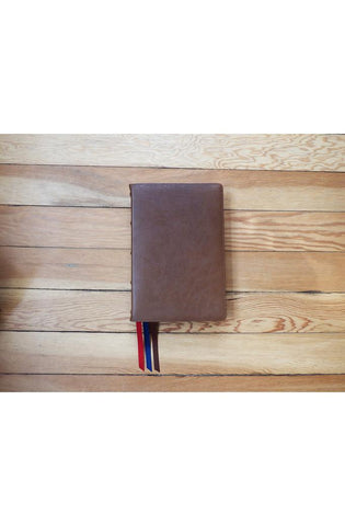 Image of NIV, Wide Margin Side Column Reference Bible, Premium Goatskin Leather, Brown, Premier Collection, Black Letter, Art Gilded Edges, Comfort Print