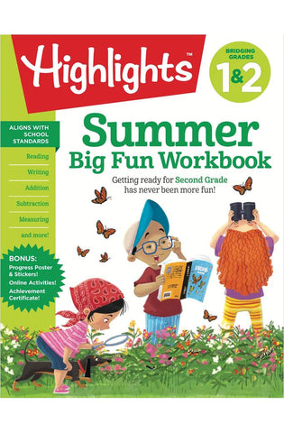 Image of Summer Big Fun Workbook Bridging Grades 1 & 2: Summer Before Second Grade Prep Workbook for Spelling, Reading Comprehension, Language Arts and More (Highlights Summer Learning)