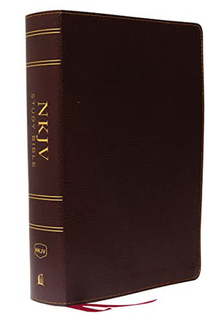 Image of NKJV Study Bible Bonded Leather Burgundy Full-Color Comfort Print: The Complete Resource for Studying God’s Word