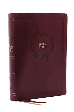 Image of KJV Open Bible: Complete Reference System Burgundy Leathersoft Red Letter Comfort Print: King James Version