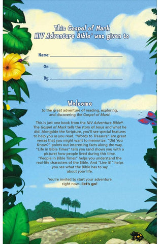 Image of NIV, Adventure Bible: The Gospel of Mark, Paperback, Full Color