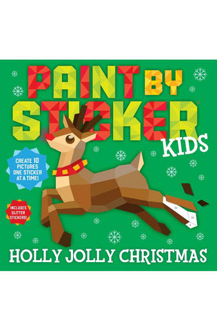 Image of Paint by Sticker Kids: Holly Jolly Christmas: Create 10 Pictures One Sticker at a Time! Includes Glitter Stickers