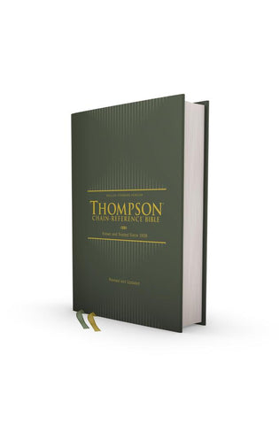 Image of ESV, Thompson Chain-Reference Bible, Hardcover, Green, Red Letter