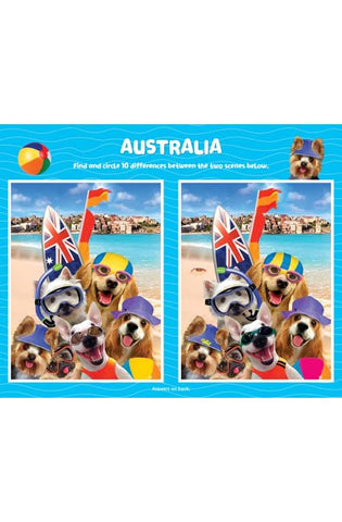 Image of Spot the Difference: Animal Selfies (Family Fun Spiral Wipe Off)