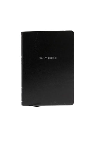 Image of NKJV Holy Bible, Giant Print Center-Column Reference Bible, Black Leather-look, Thumb Indexed, 72,000+ Cross References, Red Letter, Comfort Print: New King James Version