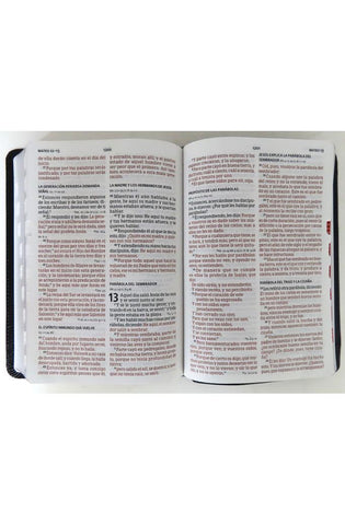 Image of Biblia RVR 1960 Letra Grande Tamaño Manual Piel Fabricada Negra con Índice