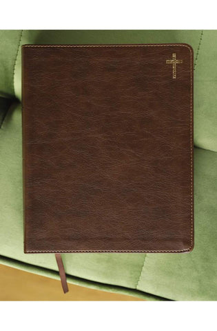 Image of NIV, Journal the Word Bible (Perfect for Note-Taking), Double-Column, Leathersoft, Brown, Red Letter, Comfort Print: Reflect, Take Notes, or Create Art Next to Your Favorite Verses