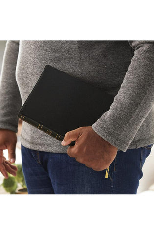 Image of KJV Holy Bible with 73,000 Center-Column Cross References, Black Genuine Leather, Red Letter, Comfort Print (Thumb Indexed): King James Version