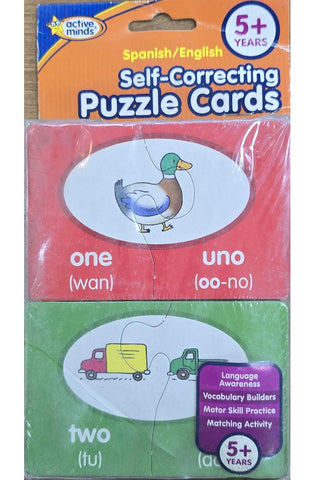 Image of Spanish English Self Correcting Puzzle Cards