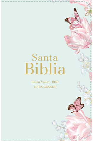 Image of Biblia RVR 1960 Letra Grande Tamaño Manual Símil Piel Salvia Claro