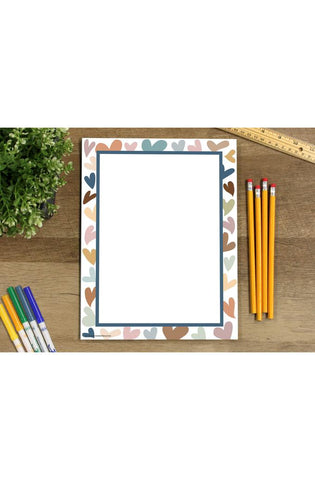 Image of Teacher Created Resources Everyone is Welcome Hearts Computer Paper, 50 Sheets
