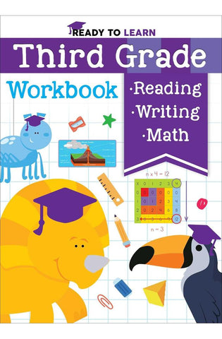 Image of Ready to Learn: Third Grade Workbook: Multiplication, Division, Fractions, Geometry, Grammar, Reading Comprehension, and More!