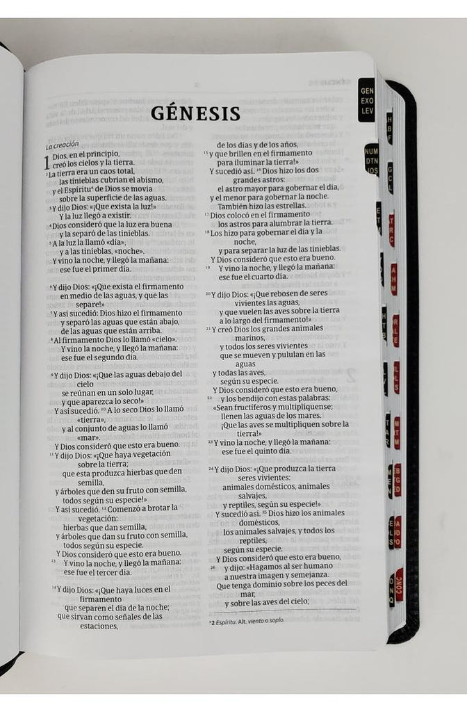 Biblia NVI Ultrafina Negro Piel Fabricada con Índice