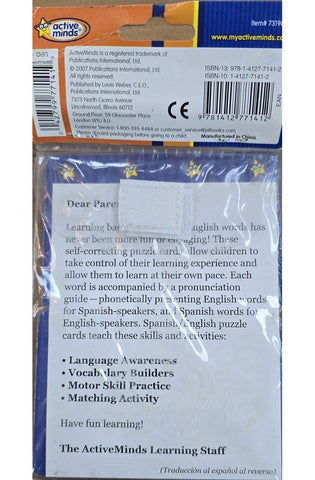 Image of Spanish English Self Correcting Puzzle Cards