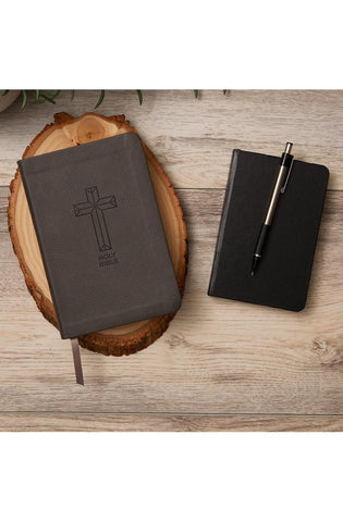 Image of NKJV, Thinline Bible, Compact, Leathersoft, Black, Red Letter, Comfort Print: Holy Bible, New King James Version