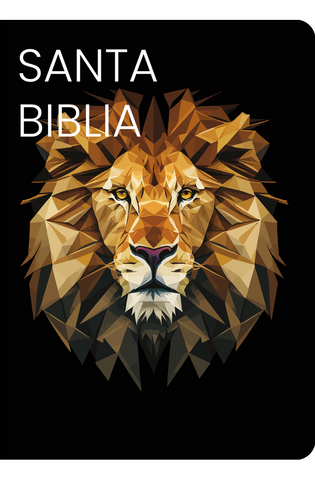 Image of Biblia RVR 1960 Compacta Letra Grande 11 puntos Símil Piel Negro León Dorado