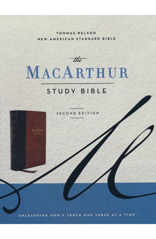 Image of NASB MacArthur Study Bible 2nd Edition Leathersoft Brown Comfort Print: Unleashing God's Truth One Verse at a Time
