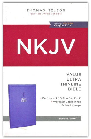 Image of NKJV Holy Bible, Value Ultra Thinline, Blue Leathersoft, Red Letter, Comfort Print