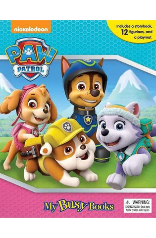 Image of Paw Patrol My Busy Books: Includes a storybook, 10 figurines, and a playmat
