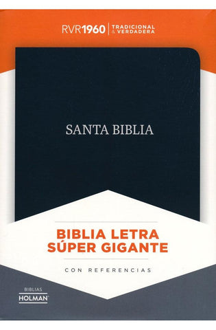 Image of Biblia RVR 1960 Letra Súper Gigante Negro Piel Fabricada