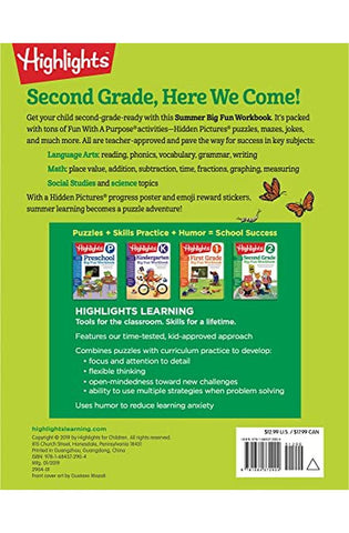 Image of Summer Big Fun Workbook Bridging Grades 1 & 2: Summer Before Second Grade Prep Workbook for Spelling, Reading Comprehension, Language Arts and More (Highlights Summer Learning)