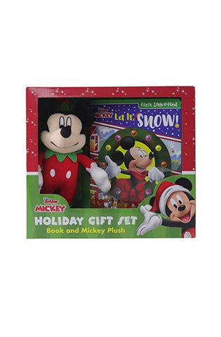 Image of Disney Junior Mickey Mouse Clubhouse - Let It Snow! Holiday Gift Set - First Look and Find Activity Book and Mickey Plush! - PI Kids