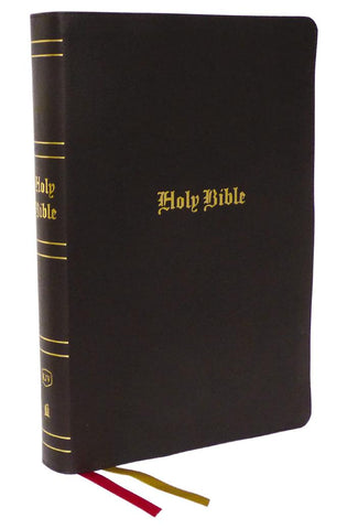 Image of KJV Holy Bible: Super Giant Print with 43000 Cross References Brown Bonded Leather Red Letter Comfort Print (Thumb Indexed): King James Version