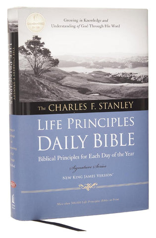 Image of NKJV, Charles F. Stanley Life Principles Daily Bible, Hardcover: Holy Bible, New King James Version (Signature Series)