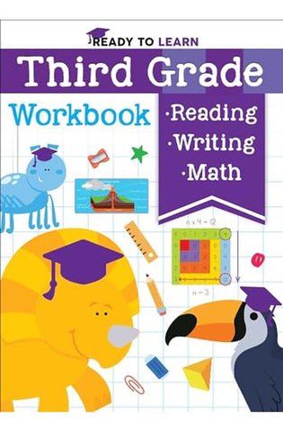 Image of Ready to Learn: Third Grade Workbook: Multiplication, Division, Fractions, Geometry, Grammar, Reading Comprehension, and More!