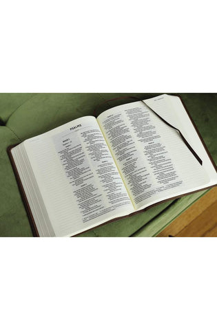 Image of NIV, Journal the Word Bible (Perfect for Note-Taking), Double-Column, Leathersoft, Brown, Red Letter, Comfort Print: Reflect, Take Notes, or Create Art Next to Your Favorite Verses