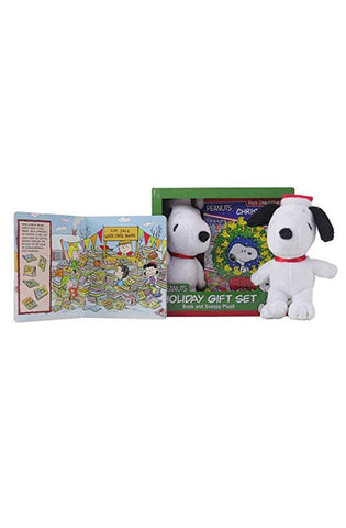 Image of Peanuts - Christmas Is Here! Holiday Gift Set - First Look and Find Activity Book and Snoopy Plush - PI Kids