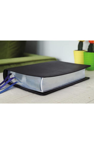Image of NIV, Thompson Chain-Reference Bible, Premium Goatskin Leather, Black, Premier Collection, Black Letter, Art Gilded Edges, Comfort Print