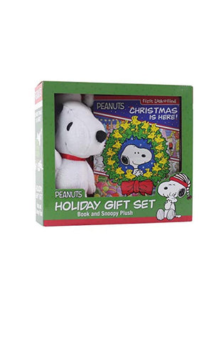 Image of Peanuts - Christmas Is Here! Holiday Gift Set - First Look and Find Activity Book and Snoopy Plush - PI Kids