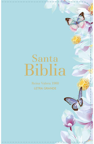 Image of Biblia RVR 1960 Letra Grande Tamaño Manual Símil Piel Azul Claro