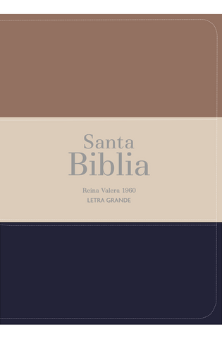 Image of Biblia RVR 1960 Compacta Letra Grande 11 puntos Símil Piel Marrón Beige Negro