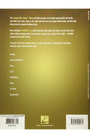 Image of Miles Davis: Trumpet Play-Along Volume 6 (Trumpet Play-Along, 6)