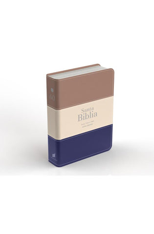 Image of Biblia RVR 1960 Compacta Letra Grande 11 puntos Símil Piel Marrón Beige Negro