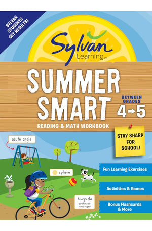 Summer Smart Reading & Math Workbook (Sylvan Learning, Between Grades 4-5)