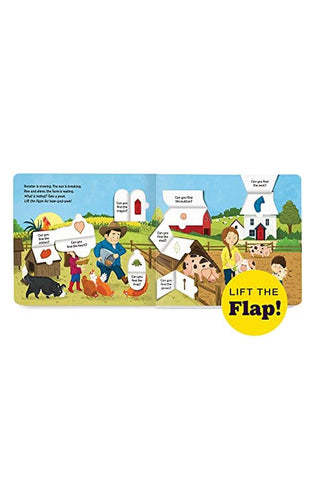 Image of Hide-and-Seek on the Farm: Hide-and-Seek on the Farm: A Hidden Pictures Lift-the-Flap Book (Highlights Lift -the-Flap Books) Animal Farm Kids Book for Ages 2-5, Seek and Find Kids Puzzles