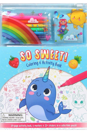 So Sweet! Coloring & Activity Book (Marker Pouch)