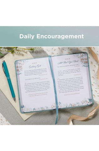 Image of The Lord Is My Shepherd Devotional, 366 Reflections on God's Goodness and Grace, Teal Faux Leather