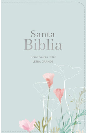 Biblia RVR 1960 Letra Grande Tamaño Manual Símil Piel Menta Fresca