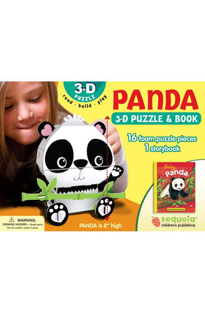 Panda 3-D Puzzle & Baby Panda Book Set
