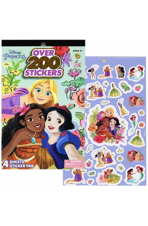 Disney Princess 4 Sheet Foil Cover Sticker Pad, 200+ Stickers
