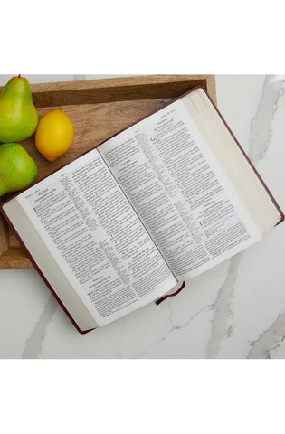 Image of KJV Study Bible, Large Print, Bonded Leather, Burgundy, Red Letter: Second Edition (Nelson KJV Signature)