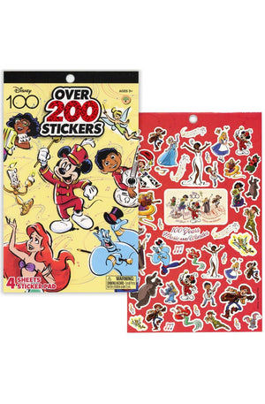 Disney 100th 4 Sheet Foil Cover Sticker Pad, 200+