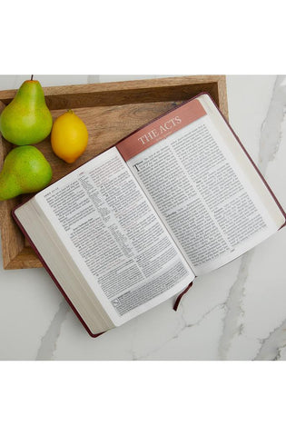 Image of KJV Study Bible, Large Print, Bonded Leather, Burgundy, Red Letter: Second Edition (Nelson KJV Signature)